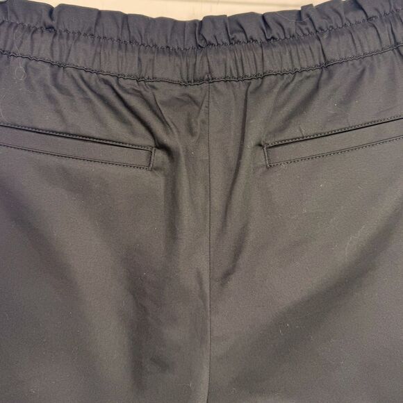 GAP Black Elastic Ruffle Waist Wide Leg High Waisted Cotton Shorts NEW - Picture 8 of 16